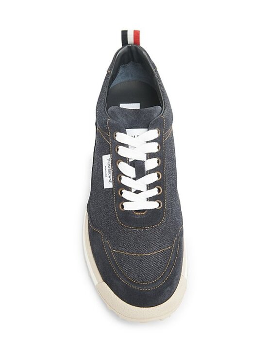Thom Browne  Alumni Tech Denim Low-Top Sneakers